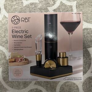 RBT Black and Gold 5-Piece Electric Wine Set